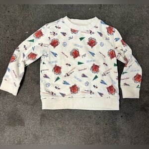 Janie & Jack Toddler sweatshirt with animals white multicolor